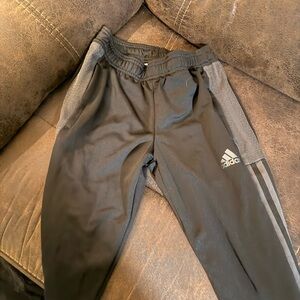 Adidas Kids Gray Joggers with Logo